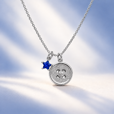 Midnight Button Necklace
